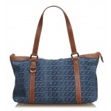 Gucci Vintage - Denim Tote Bag - Blu - Borsa in Pelle - Alta Qualità Luxury
