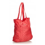 Gucci Vintage - GG Teddy Bear Folding Tote Bag - Red - Leather Handbag - Luxury High Quality