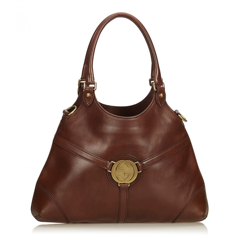 Gucci Vintage - Leather Reins Hobo Bag - Brown - Leather Handbag ...