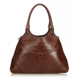 Gucci Vintage - Leather Reins Hobo Bag - Brown - Leather Handbag - Luxury High Quality