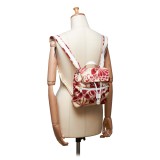 Gucci Vintage - Nylon Backpack - Bianco Rosso - Zaino in Pelle - Alta Qualità Luxury