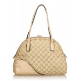 Gucci Vintage - Guccissima Canvas Britt Shoulder Bag - Brown - Leather Handbag - Luxury High Quality