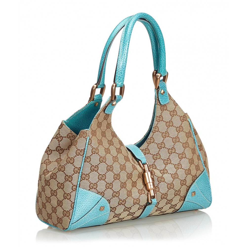 Gucci Vintage Jacquard Gg Jackie Shoulder Bag