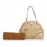 Gucci Vintage - Guccissima Canvas Britt Shoulder Bag - Brown - Leather Handbag - Luxury High Quality