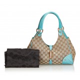 Gucci Vintage - Nailhead Jacquard Jackie Shoulder Bag - Brown - Leather Handbag - Luxury High Quality