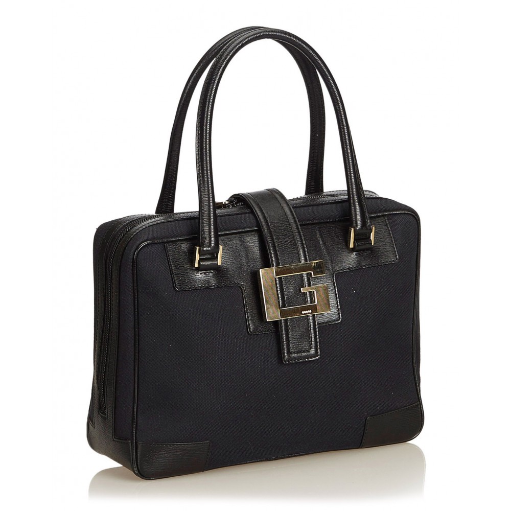 Gucci Vintage - Coated Canvas Tote Bag - Black - Leather Handbag - Luxury  High Quality - Avvenice