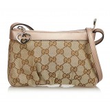 Gucci Vintage - GG Jacquard Crossbody Bag - Brown - Leather Handbag - Luxury High Quality