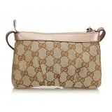 Gucci Vintage - GG Jacquard Crossbody Bag - Brown - Leather Handbag - Luxury High Quality