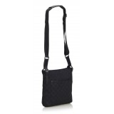 Gucci Vintage - GG Jacquard Crossbody Bag - Black - Leather Handbag - Luxury High Quality