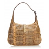 Gucci Vintage - Python Leather Jackie Bag - Brown - Leather Handbag - Luxury High Quality