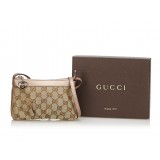 Gucci Vintage - GG Jacquard Crossbody Bag - Brown - Leather Handbag - Luxury High Quality