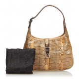 Gucci Vintage - Python Leather Jackie Bag - Marrone - Borsa in Pelle - Alta Qualità Luxury