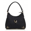 Gucci Vintage - GG Jacquard Abbey Shoulder Bag - Black - Leather Handbag - Luxury High Quality