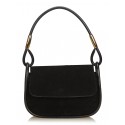 Gucci Vintage - Nubuck Leather Baguette Bag - Black - Leather Handbag - Luxury High Quality