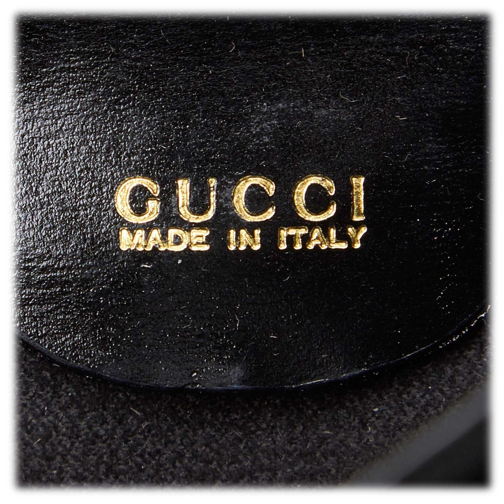 Vintage Gucci Monogram Baguette in black