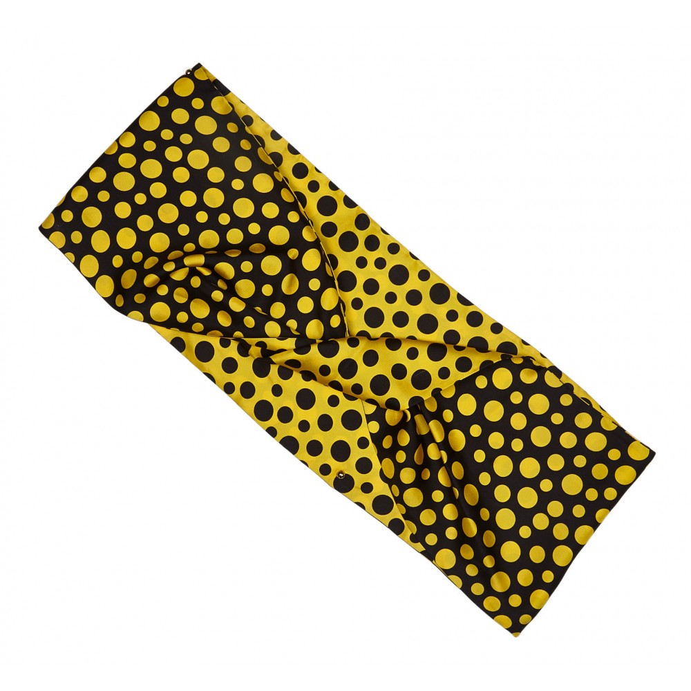 Louis Vuitton Vintage - Yayoi Kusama Printed Silk Scarf - Black Yellow - LV Silk Scarf - Luxury ...