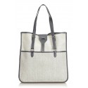 Hermès Vintage - Canvas Tote Bag - Ivory Brown White - Leather and Canvas Handbag - Luxury High Quality