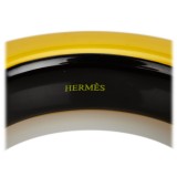 Hermès Vintage - Resin Bangle - Yellow Black - Resin Bracelet - Luxury High Quality