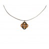 Hermès Vintage - Metal Isatis Pendant Necklace - Gold Orange - Hermès Necklace - Luxury High Quality