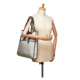 Hermès Vintage - Canvas Tote Bag - Ivory Brown White - Leather and Canvas Handbag - Luxury High Quality