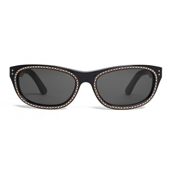 Céline - 07 Sunglasses in Acetate with Crystals and Metal - Black ...