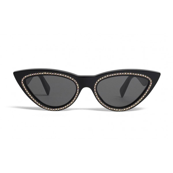 Céline - Occhiali da Sole Cat Eye in Acetato con Cristalli e Metallo - Nero - Occhiali da Sole - Céline Eyewear