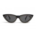 Céline - Cat Eye Sunglasses in Acetate with Crystals and Metal - Black - Sunglasses - Céline Eyewear