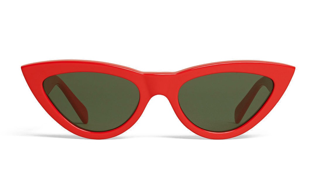 Céline - Cat Eye Sunglasses in Acetate - Red - Sunglasses - Céline