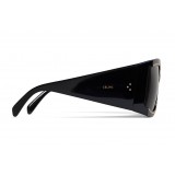 Céline - Oversized Sunglasses in Acetate with Crystals and Metal - Black - Sunglasses - Céline Eyewear