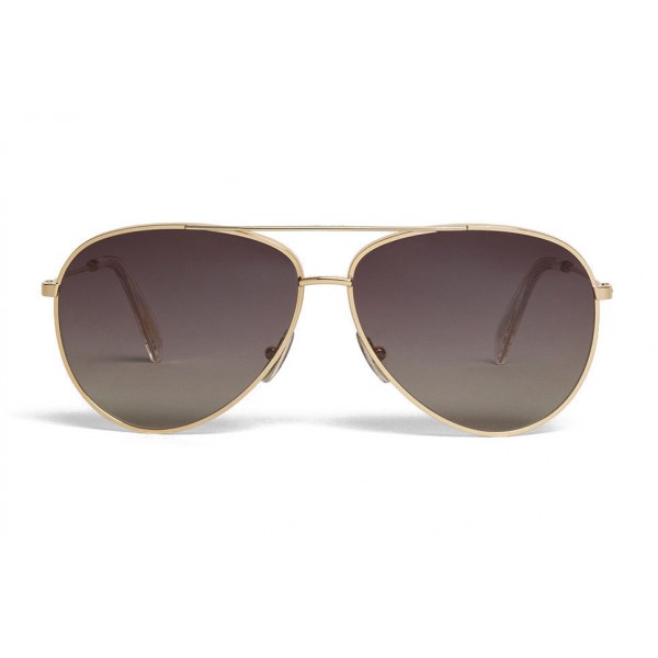 Céline - Aviator Sunglasses in Metal 01 - Gold Polarized - Sunglasses ...