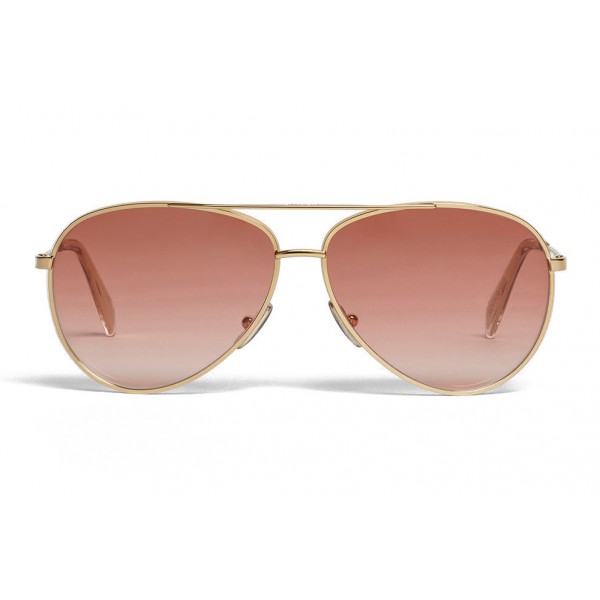 Céline - Aviator Sunglasses in Metal 02 - Gold Pink - Sunglasses - Céline Eyewear