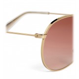 Céline - Occhiali da Sole Aviator in Metallo 02 - Oro Rosa - Occhiali da Sole - Céline Eyewear