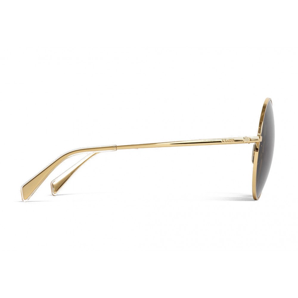 Aviator Sunglasses With Leather Pouch in Gold - Celine Eyewear