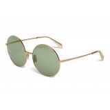 Céline - Occhiali da Sole a Rotondi in Metallo - Oro Verde - Occhiali da Sole - Céline Eyewear