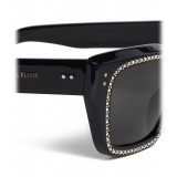 Céline - Occhiali da Sole a Quadrati 02 in Acetato con Cristalli e Metallo - Nero - Occhiali da Sole - Céline Eyewear