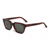 Céline - Occhiali da Sole a Quadrati 04 in Acetato - Rosso Havana - Occhiali da Sole - Céline Eyewear