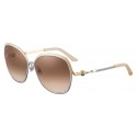 Cartier - Metal Gold and Palladium Two-Tone Finish, Brown Lenses - Trinity Collection - Sunglasses - Cartier Eyewear