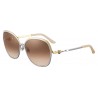 Cartier - Metal Gold and Palladium Two-Tone Finish, Brown Lenses - Trinity Collection - Sunglasses - Cartier Eyewear