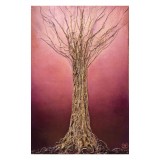 Eliza Oynus - Purple Tree - Installation - Silk - Linen - Gold