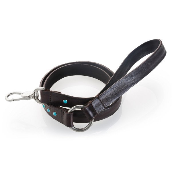 B Wilde Collection - Cabo Leash - Turquoise - Cabo Collection - Leather Leash - High Quality Luxury