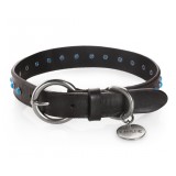 B Wilde Collection - Set Cabo - Collar & Leash - Turquoise - Cabo Collection - Leather Collar - High Quality Luxury