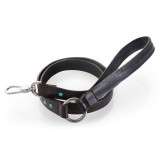 B Wilde Collection - Set Cabo - Collar & Leash - Turquoise - Cabo Collection - Leather Collar - High Quality Luxury