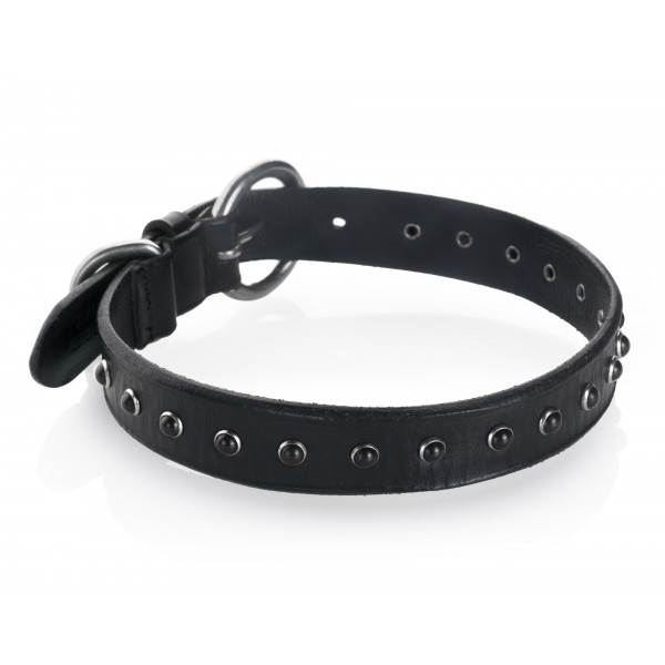 B Wilde Collection - Set Cabo - Collar & Leash - Black - Cabo Collection - Leather Collar - High Quality Luxury