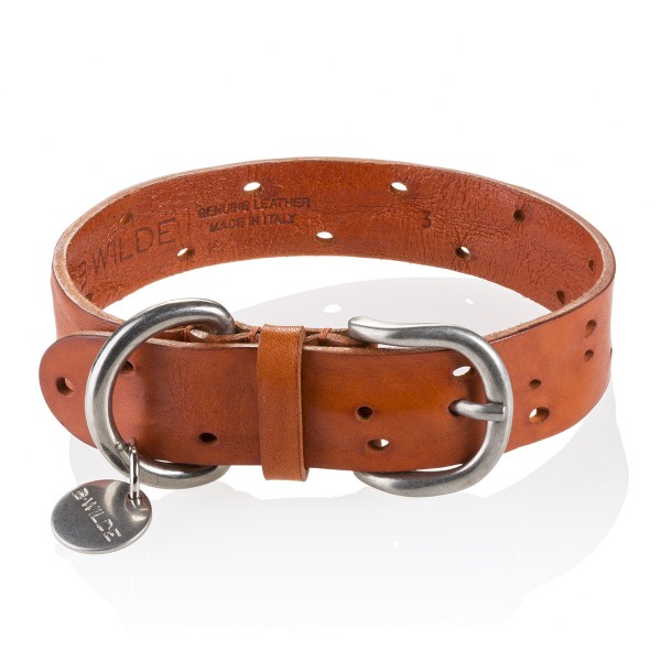 B Wilde Collection - Domino Collar - Biscuit - Domino Collection - Leather Collar - High Quality Luxury