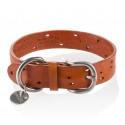 B Wilde Collection - Set Domino - Biscuit - Collar & Leash - Domino Collection - Leather Collar - High Quality Luxury