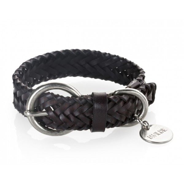B Wilde Collection - Figaro Collar - Dark Chocolate - Figaro Collection - Leather Collar - High Quality Luxury