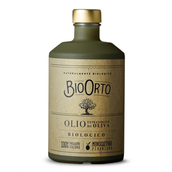 BioOrto - Monocultivar Peranzana - Organic Italian Extra Virgin Olive Oil - 100 ml