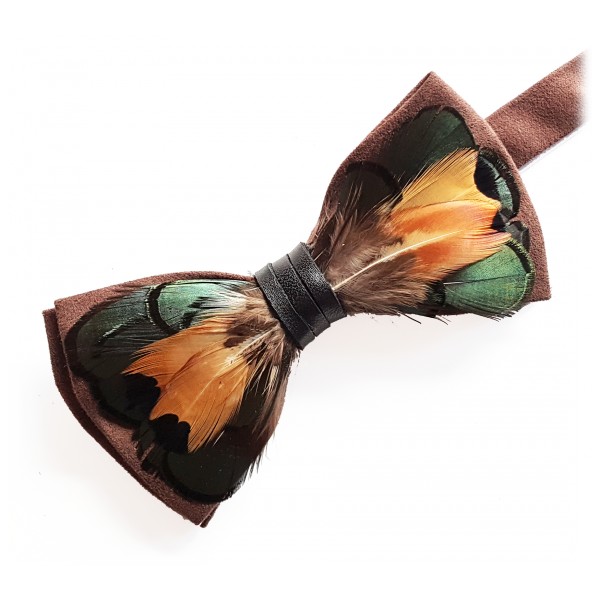Genius Bowtie - Shakespeare - Black - Suede Leather Bow Tie with ...