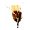 Genius Bowtie - Da Vinci - Beige Brown - Real Feathers Pin - Luxury High Quality Pin