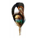 Genius Bowtie - Dali - Black - Real Feathers Pin - Luxury High Quality Pin